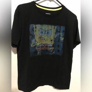 Boys size 14 Black Nickelodeon SpongeBob tee shirt